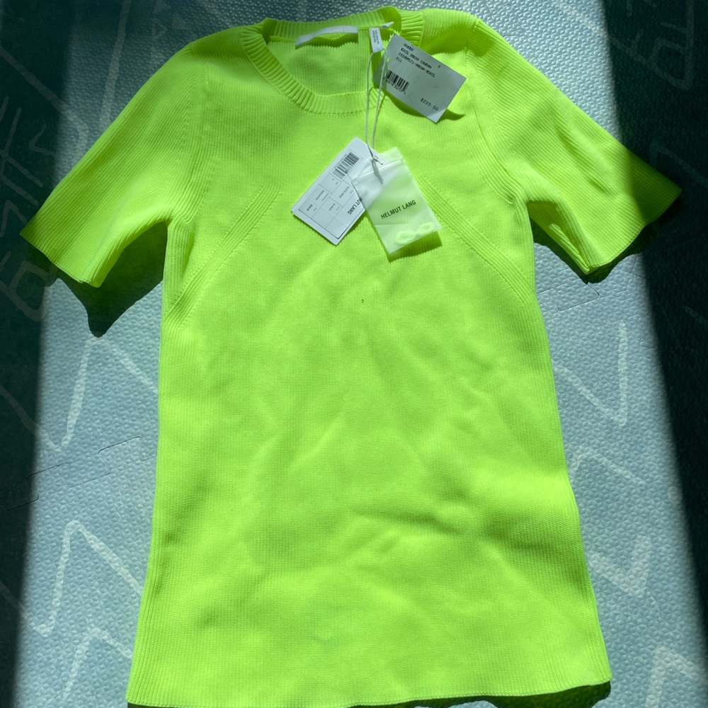 Neon green Helmut Lang shirt NWT